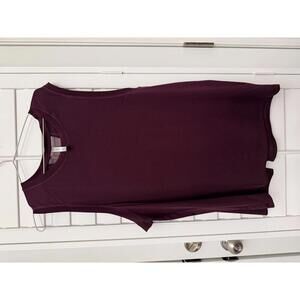 Fabletics tank top in a dark purple with back mesh panel/tie back size XL